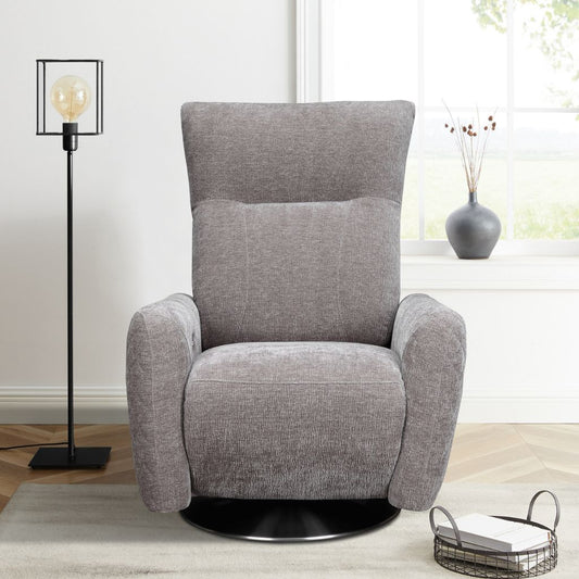 Monti Grey Fabric Electric Power Recliner Front