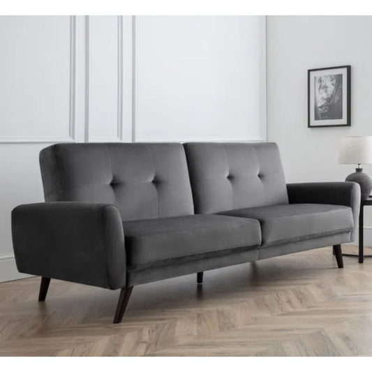 Monza Grey Velvet Double Sofa bed