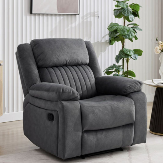 Morgan Slate Grey Reclining 1 Seater Sofa