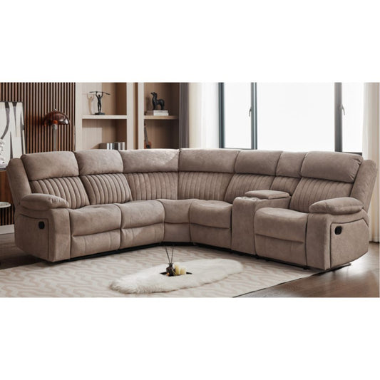 Morgan Taupe Reclining Corner Sofa
