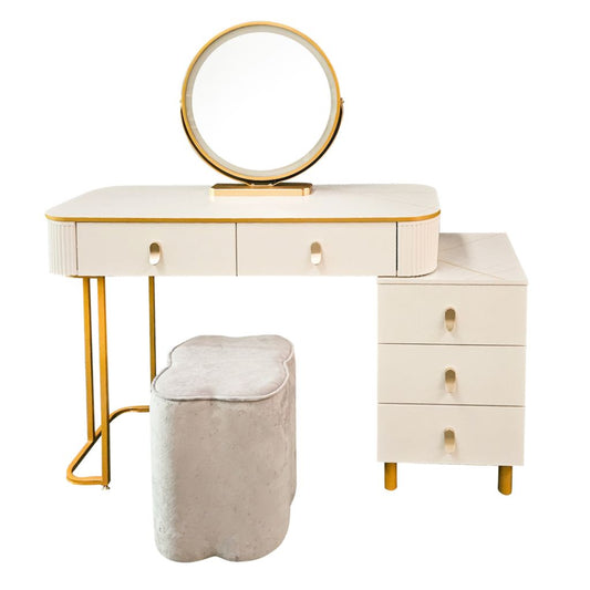 Nadia White Dressing Table Set