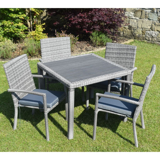 Naples Garden Dining Set Angle