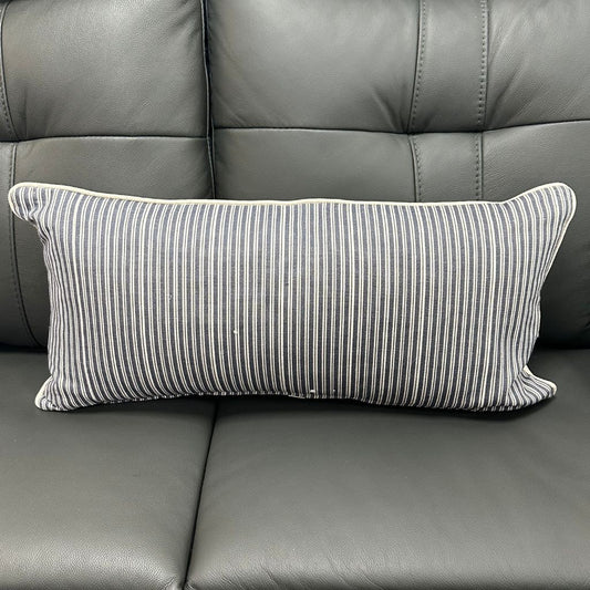 Navy Patterned Long Cushion Back
