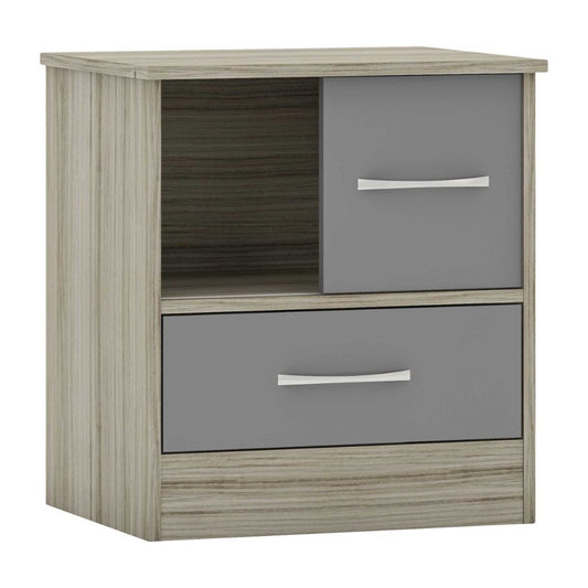 Nevada Grey Gloss Sliding Door Bedside