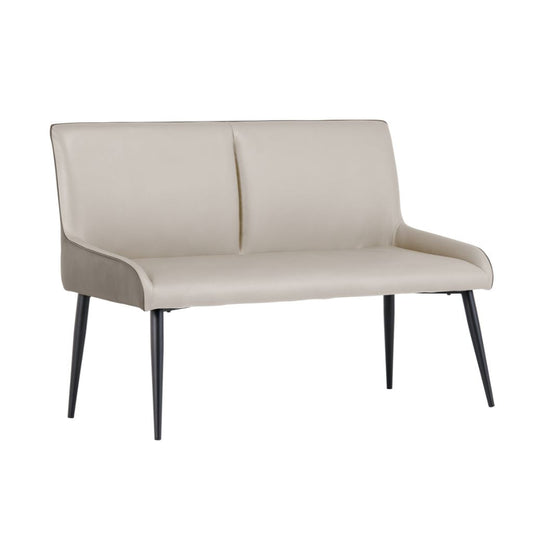 Novo Grey Faux Leather Dining Bench