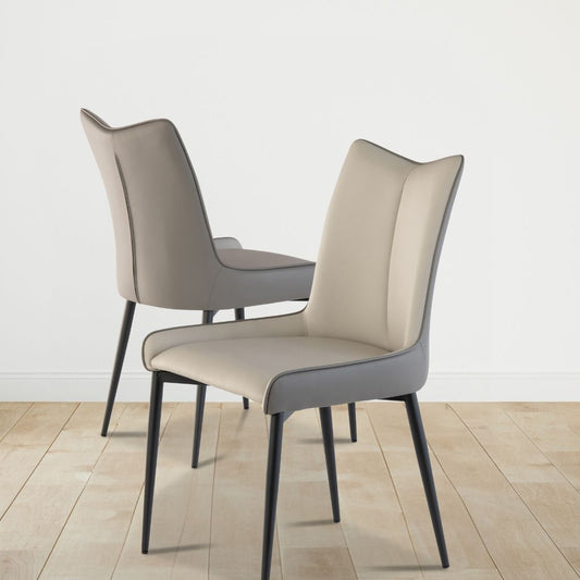 Novo Grey Faux Leather Dining Chair