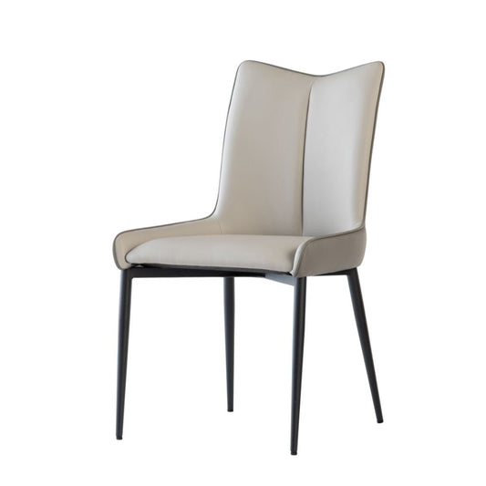 Novo Grey Faux Leather Dining Chair Angle