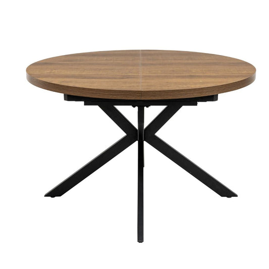 Panni 1.2m Round Dark Oak Extending Dining Table