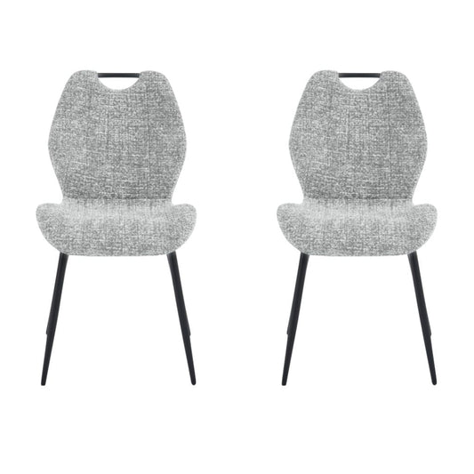 Pair of Turin Light Grey Dining Chairs