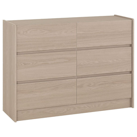 Paris Smoked Ash 6 Drawer Chest