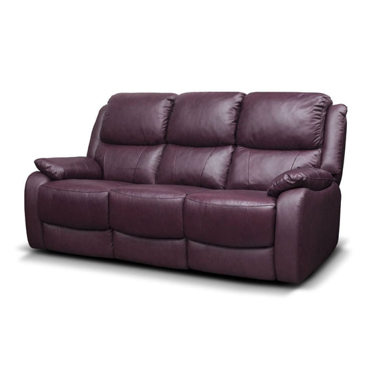 Parker Wine Half Leather Sofa