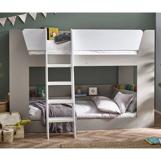 Parsec Taupe and White Bunk Bed Room
