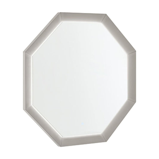 Pasadena Flannel Grey LED Hexagon Mirror