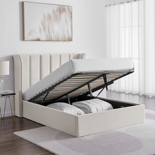 Polaris Natural Ottoman Bed Frame
