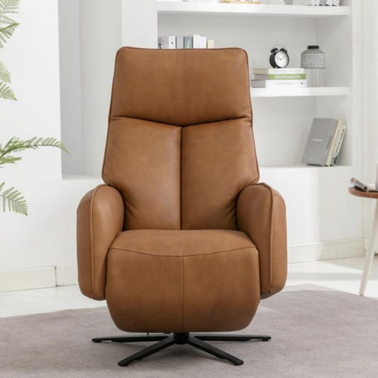 Prestige Camel Electric Reclining Swivel Chair