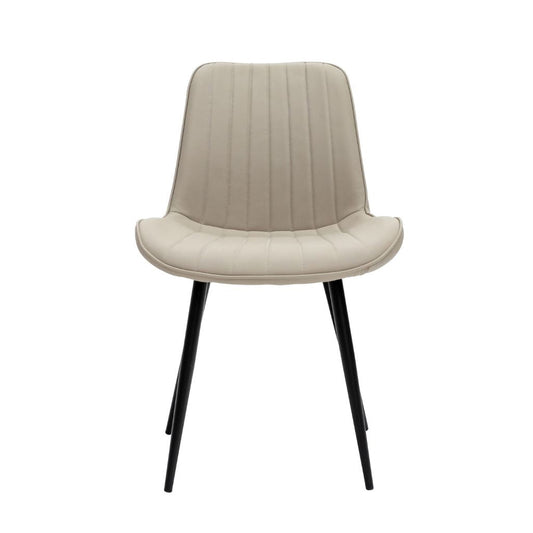 Riace Stone Faux Leather Dining Chair Front