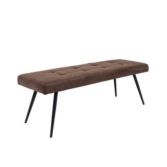 Salino 1.35m Antique Ebony Fabric Dining Bench