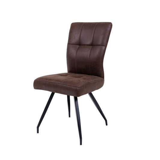 Salino Antique Ebony Fabric Dining Chair