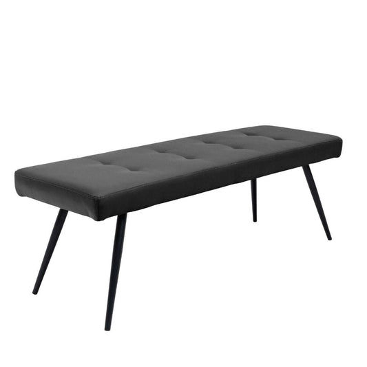 Siena Charcoal Faux Leather 1.35m Dining Bench