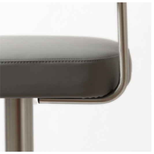 Strata Steel Grey PU Bar Stool Seat