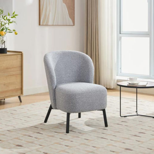 Talia Ash Grey Accent Chair Angle