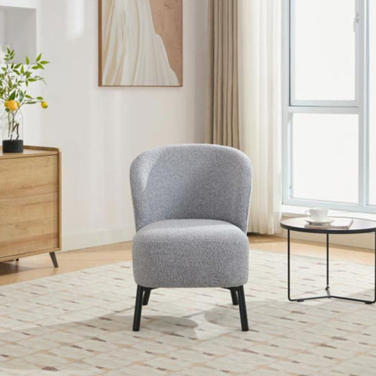 Talia Ash Grey Accent Chair Front