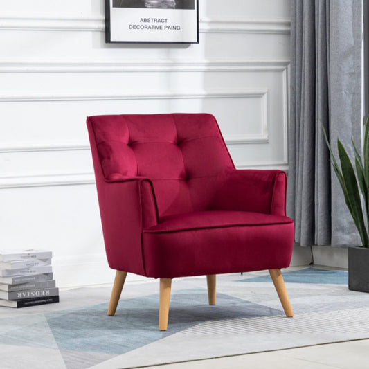 Tara Dark Crimson Accent Chair Room