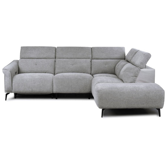 Torino Dark Grey RHF Electric Corner Sofa by Annaghmore