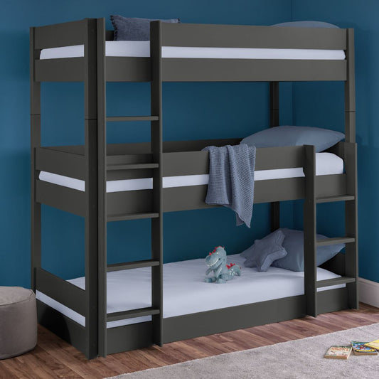 Trio Triple Anthracite Bunk by Julian Bowen