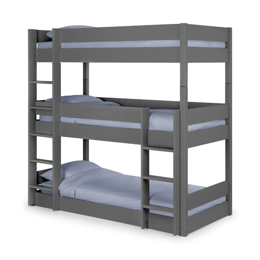 Trio Triple Anthracite Bunk by Julian Bowen