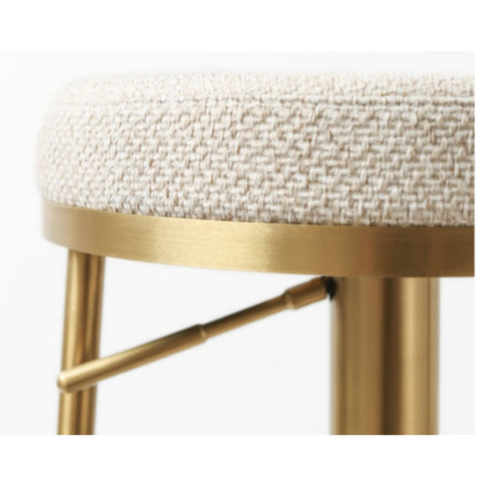 Vibe Gold Wheat Fabric Bar Stool Seat
