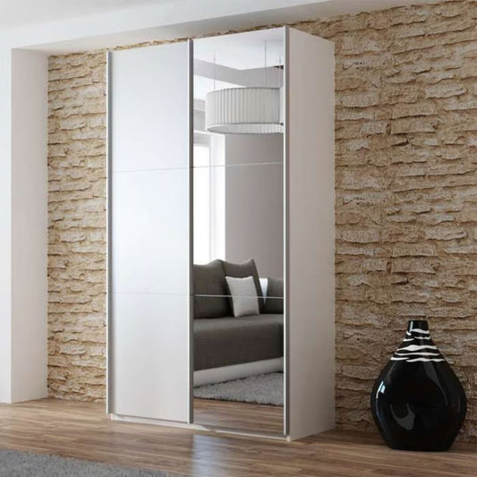 Vigo White Sliding Wardrobe 1.22m