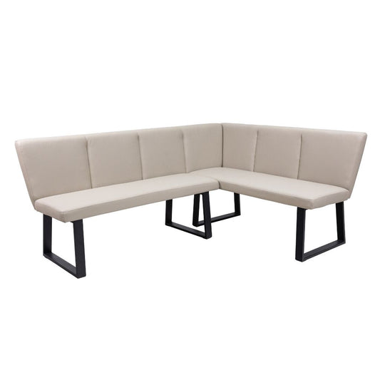 Weston Stone Faux Leather Corner Bench