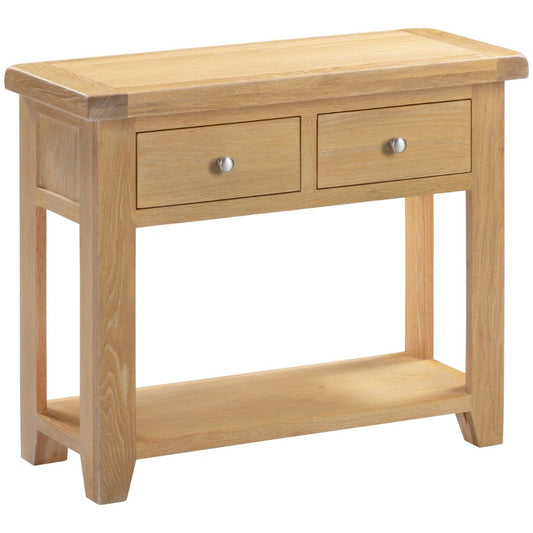Windsor Natural Oak 2 Drawer Console Table