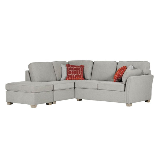 LHF Natural Corner Sofa with Accent Cushions