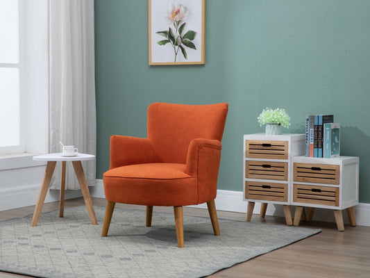 Keira Sunburst Orange Armchair by Annaghmore - bedsandsofas.ie