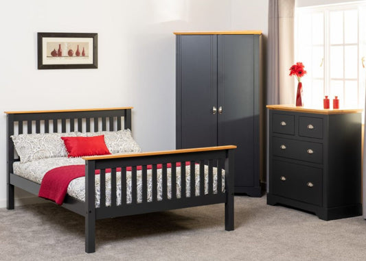 Monaco Grey/Oak High Foot End Bedframe Range by Wholesale Beds & Furniture