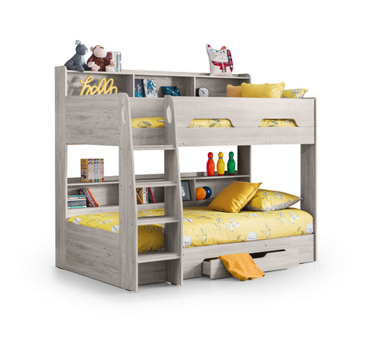 Orion Grey Oak Bunk Bed by Julian Bowen