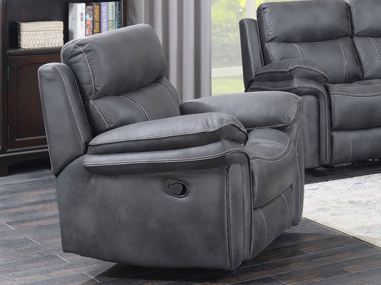 Richmond Charcoal Grey Reclining Armchair by Annaghmore
