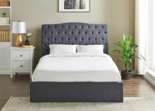 Rosa Dark Grey Ottoman Bed Ireland