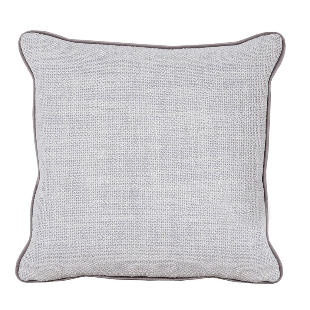 The flip side of the stunning accent cushions the side matches perfectly with the linen like fabric with a hint of that suede fabric in the piping around the edge.
