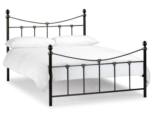 Rebecca Black and Gold Bedframe Range by Julian Bowen