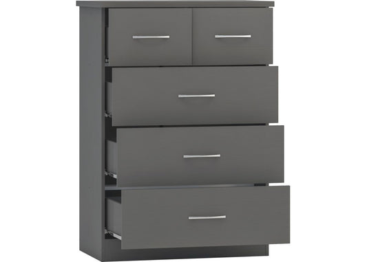 Nevada 3D Effect Grey 2 Over 3 Chest by Wholesale Beds & Furniture