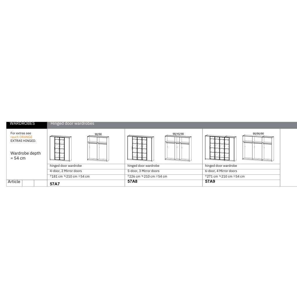 Acero Wardrobe Dimensions