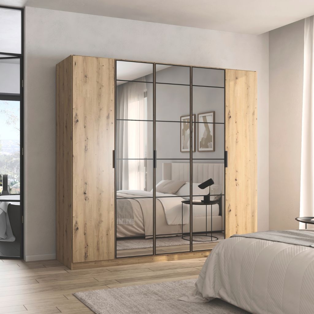 Acero Artisan Oak 5 Door Wardrobe