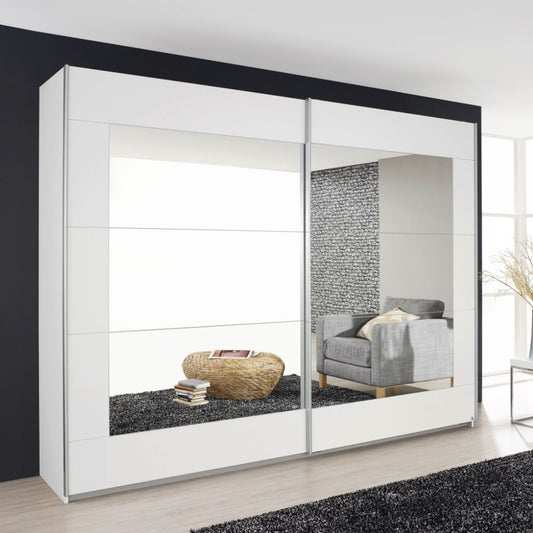 Alegro Silk Grey 2-Door Mirrored Sliding Wardrobe