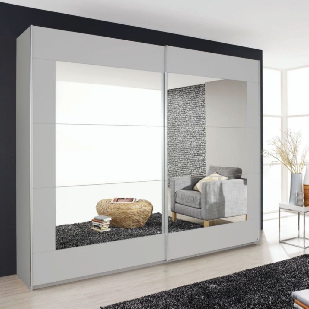 Alegro Silk Grey 2-Door Mirrored Sliding Wardrobe