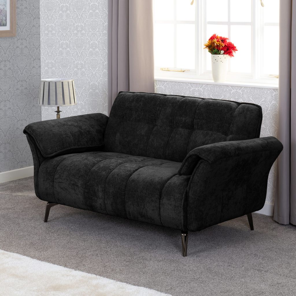Amalfi Black 2 Seater Sofa