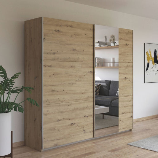 Aurelio 218cm Artisan Oak Sliding Wardrobe