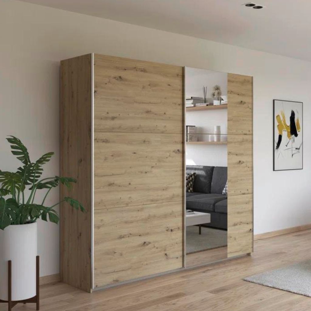 Aurelio 175cm Artisan Oak Sliding Wardrobe